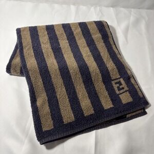 Vintage Fendi Beige Cotton Bath Towel 26.5"X 50" Made In USA